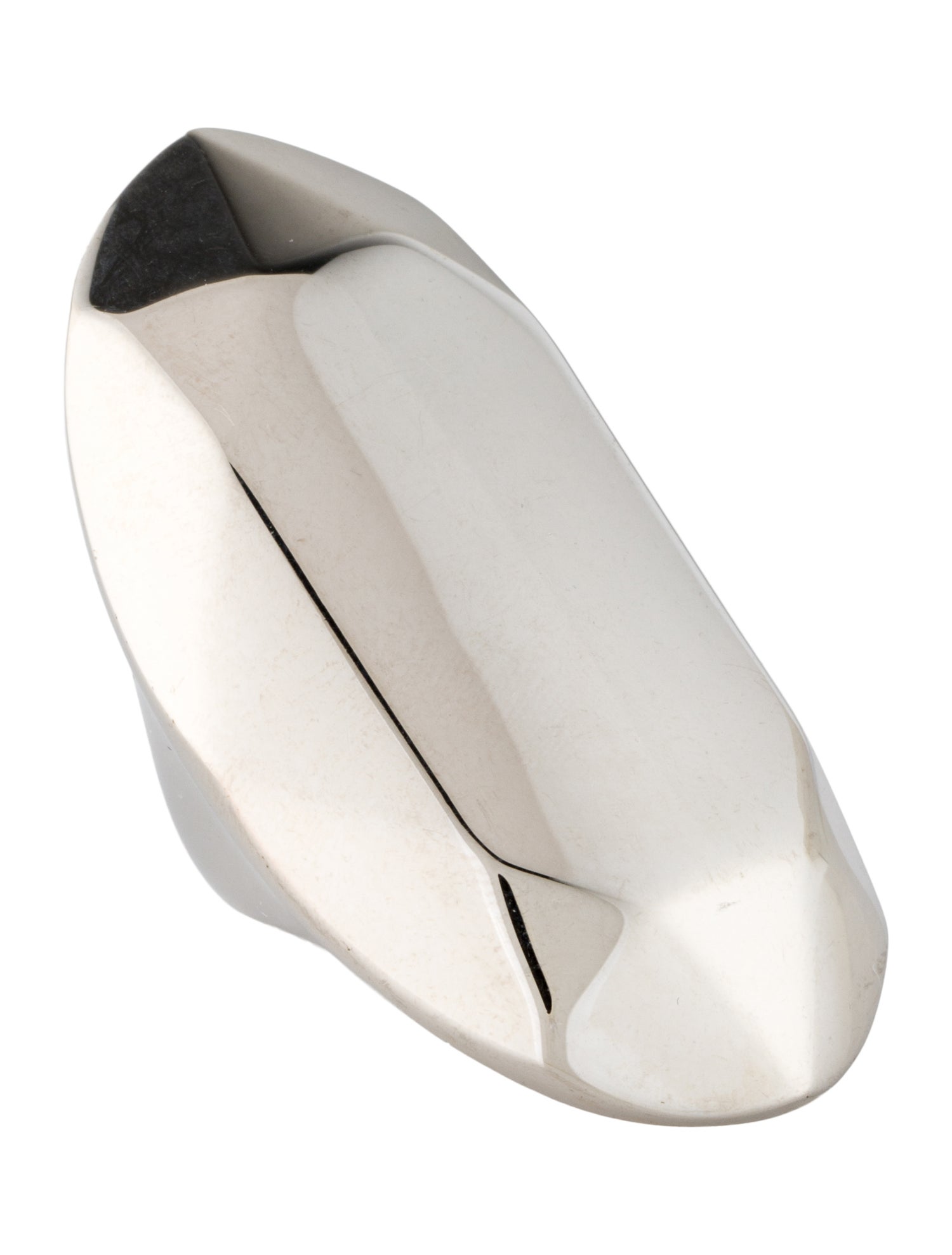 Alexander McQueen Elongated Faceted Cocktail Ring