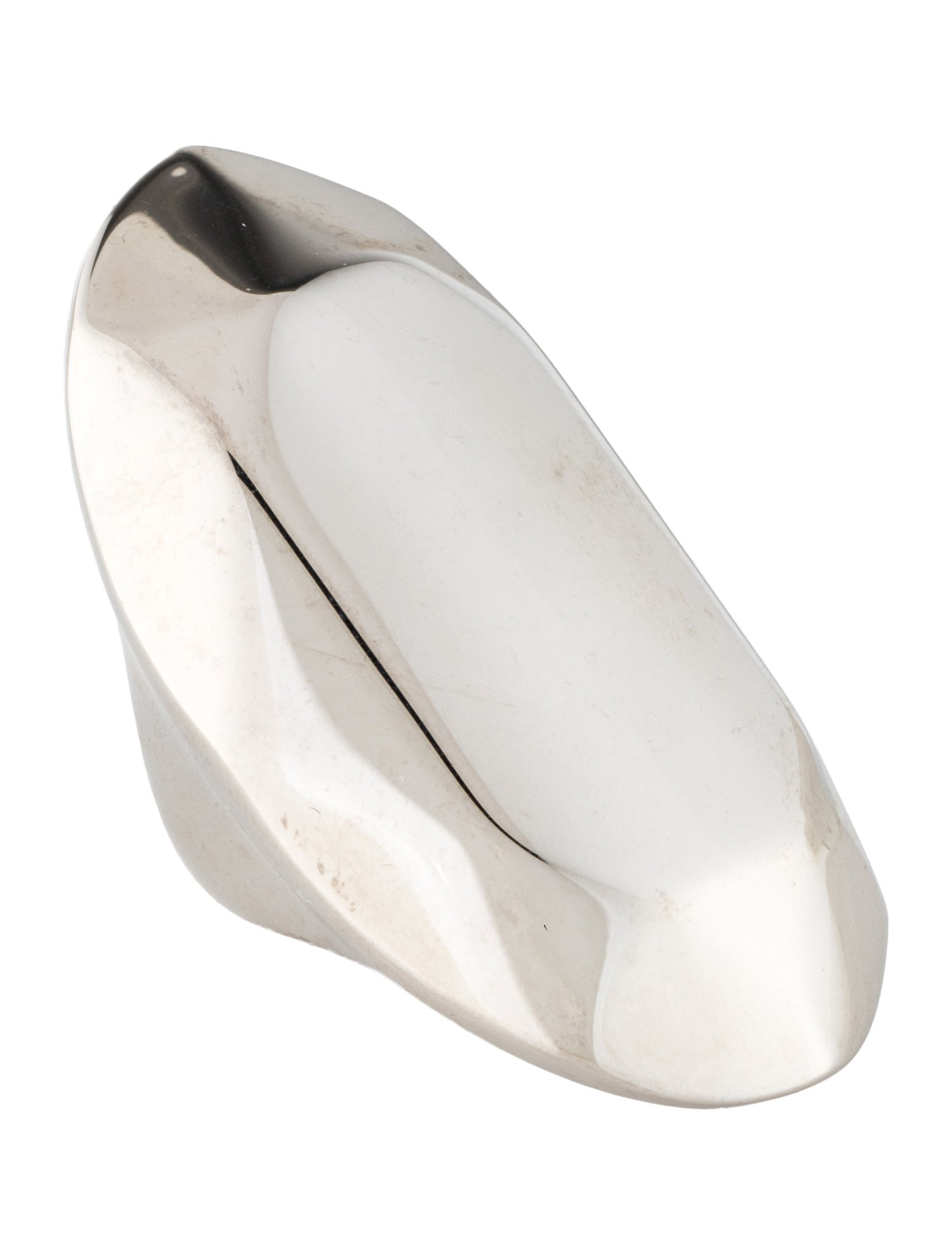 Alexander McQueen Elongated Faceted Cocktail Ring