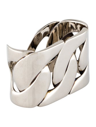 Alexander McQueen 2 Finger Chain Band Ring