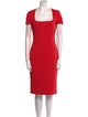 Alexander McQueen Square Neckline Knee-Length Dress