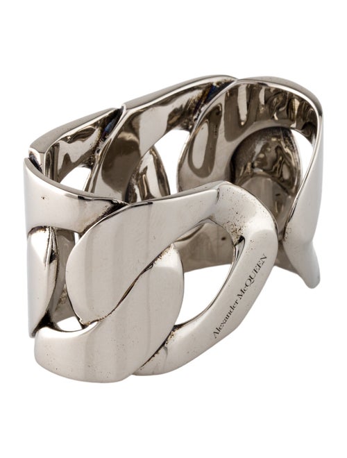 Alexander McQueen 2 Finger Chain Band Ring