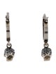 Alexander McQueen Crystal Skull Mini Creole Drop Hoop Earrings