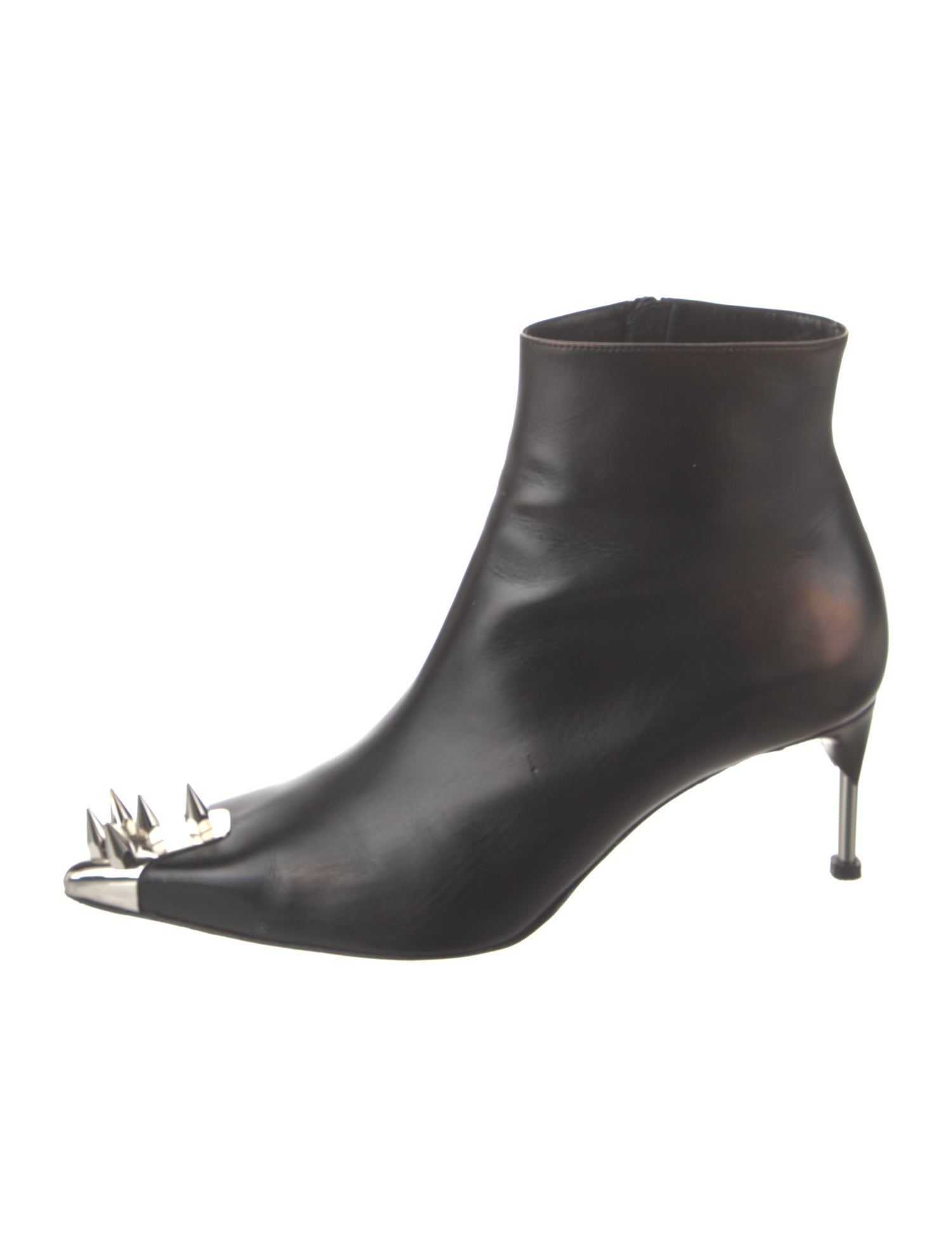 Alexander McQueen Leather Studded Accents Boots