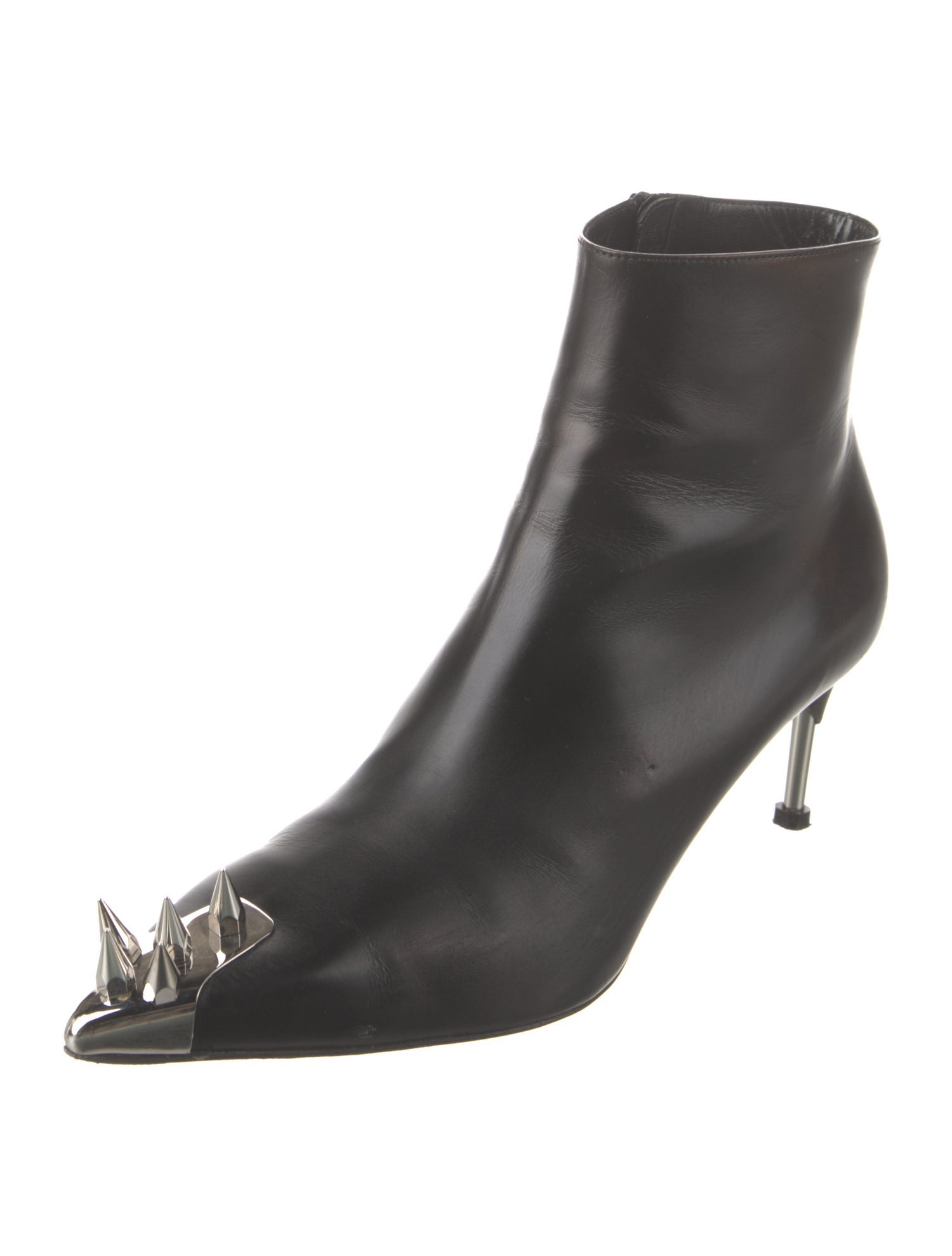 Alexander McQueen Leather Studded Accents Boots