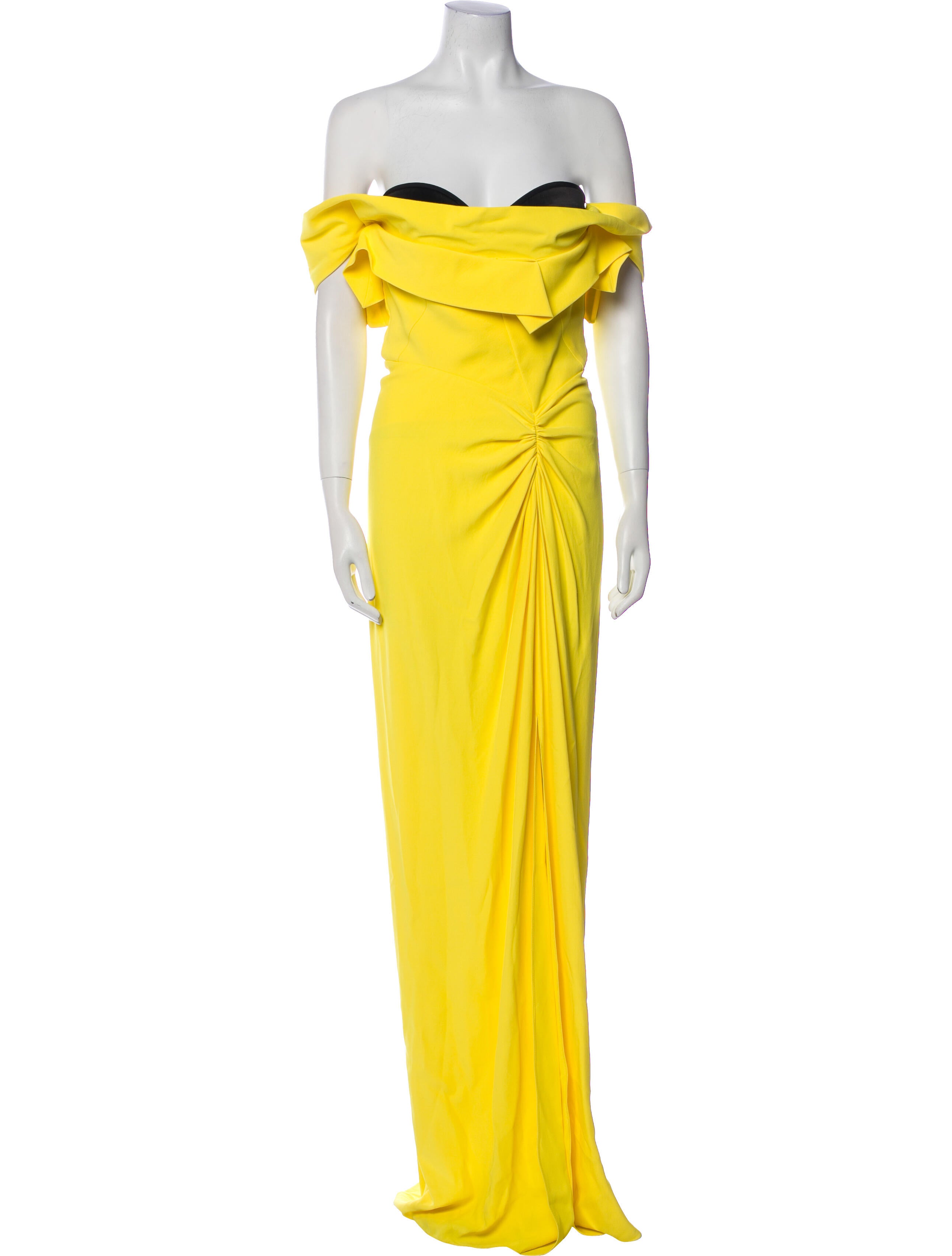 Alexander McQueen Off-The-Shoulder Long Dress