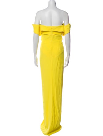 Alexander McQueen Off-The-Shoulder Long Dress