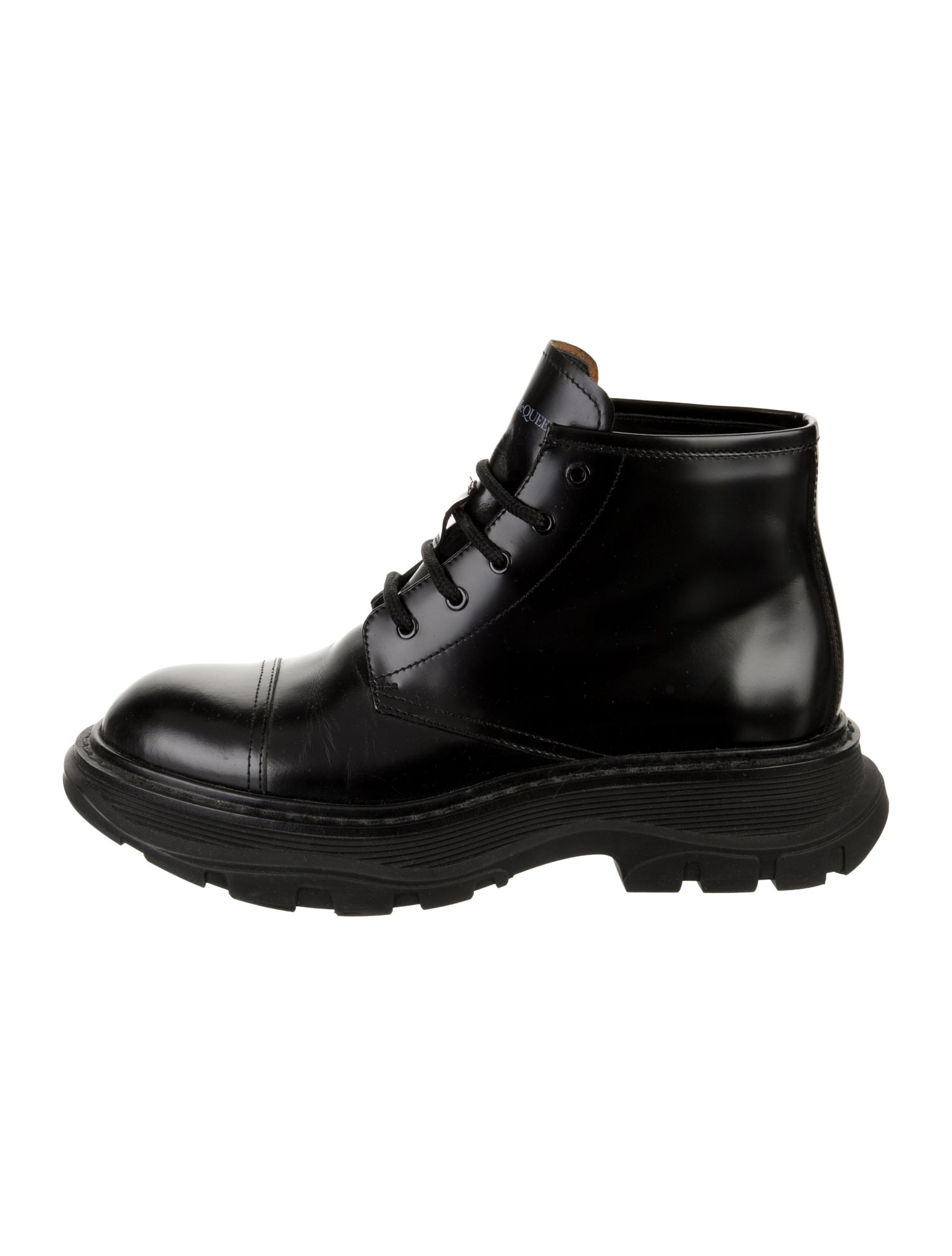 Alexander McQueen Leather Combat Boots