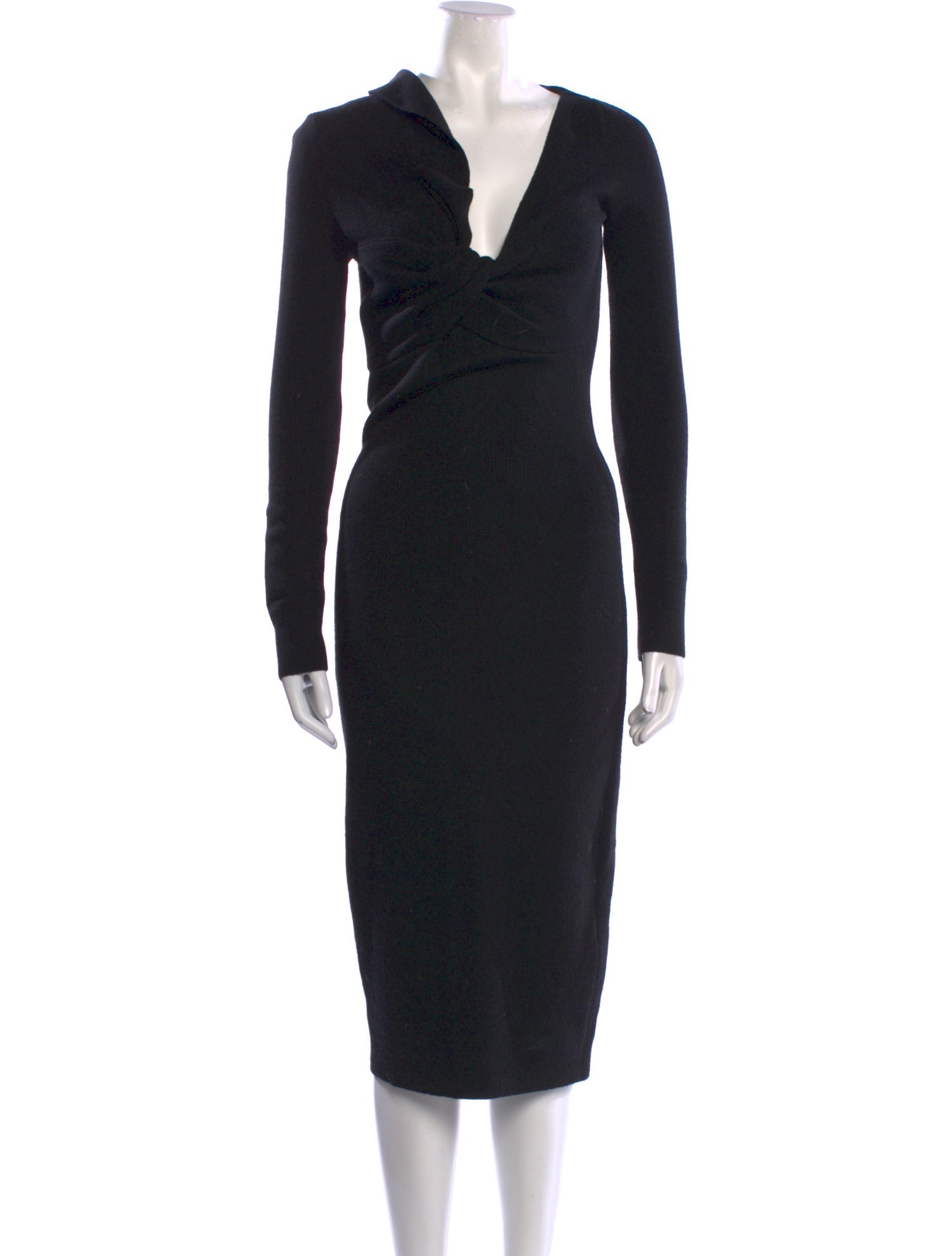 Alexander McQueen Wool Midi Length Dress