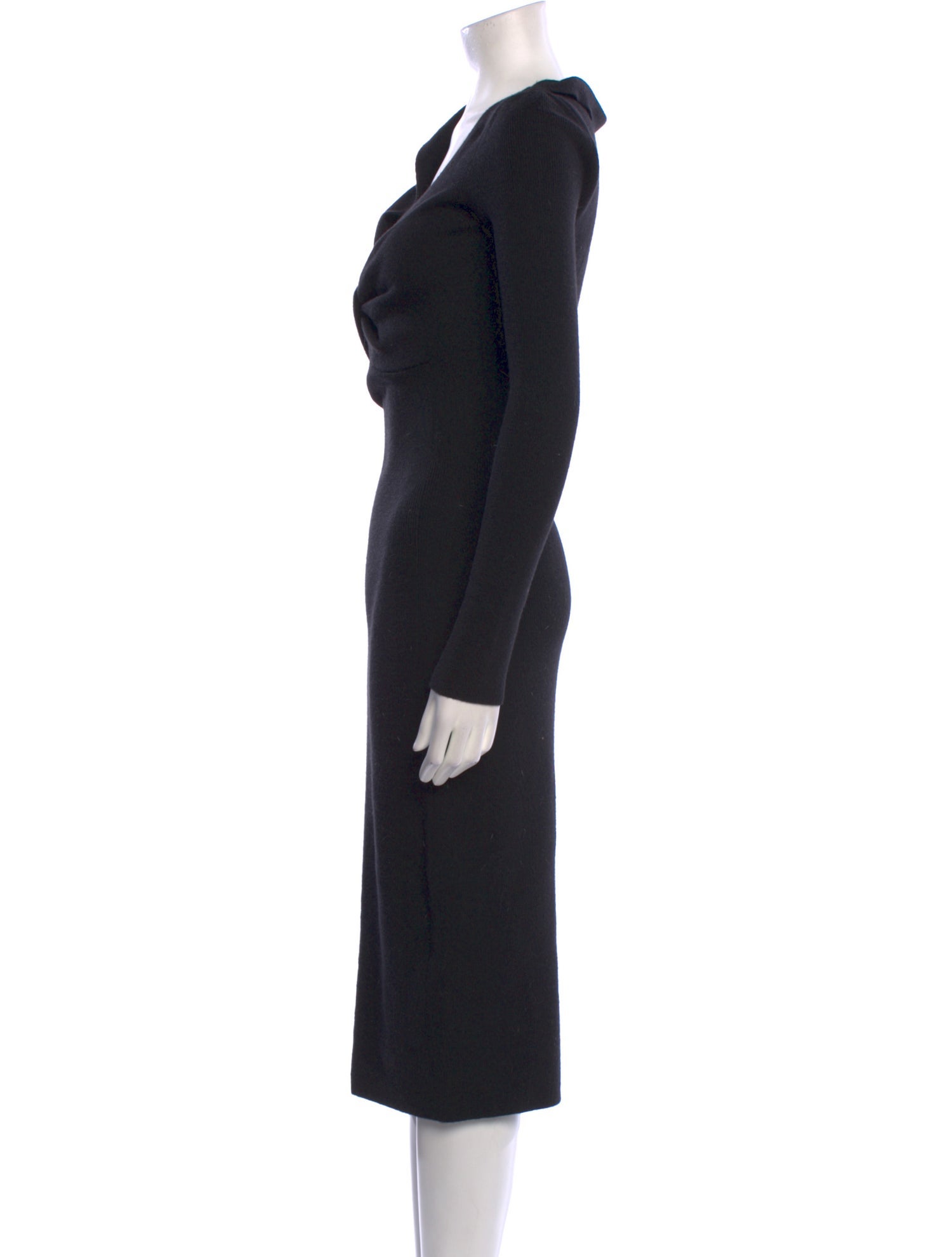 Alexander McQueen Wool Midi Length Dress