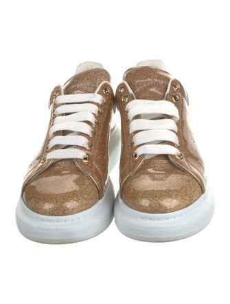 Alexander McQueen Leather Glitter Accents Sneakers