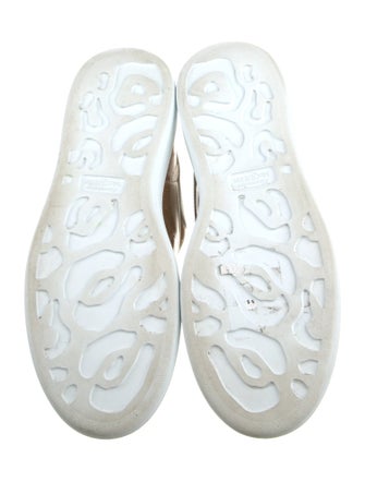 Alexander McQueen Leather Glitter Accents Sneakers