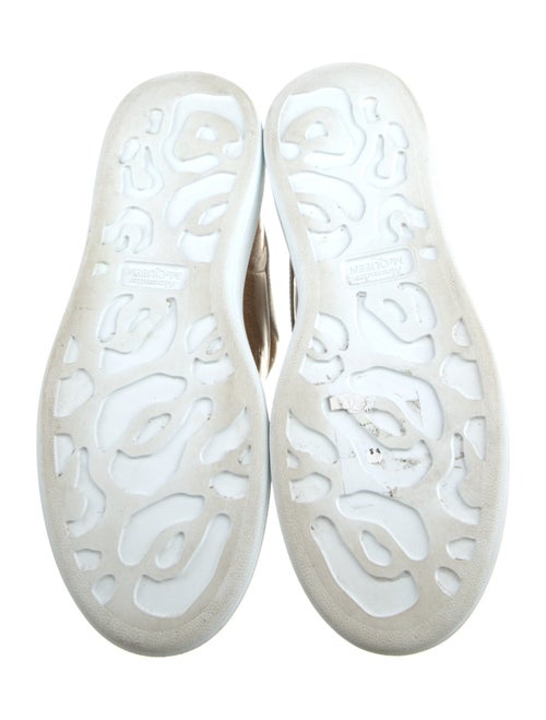 Alexander McQueen Leather Glitter Accents Sneakers
