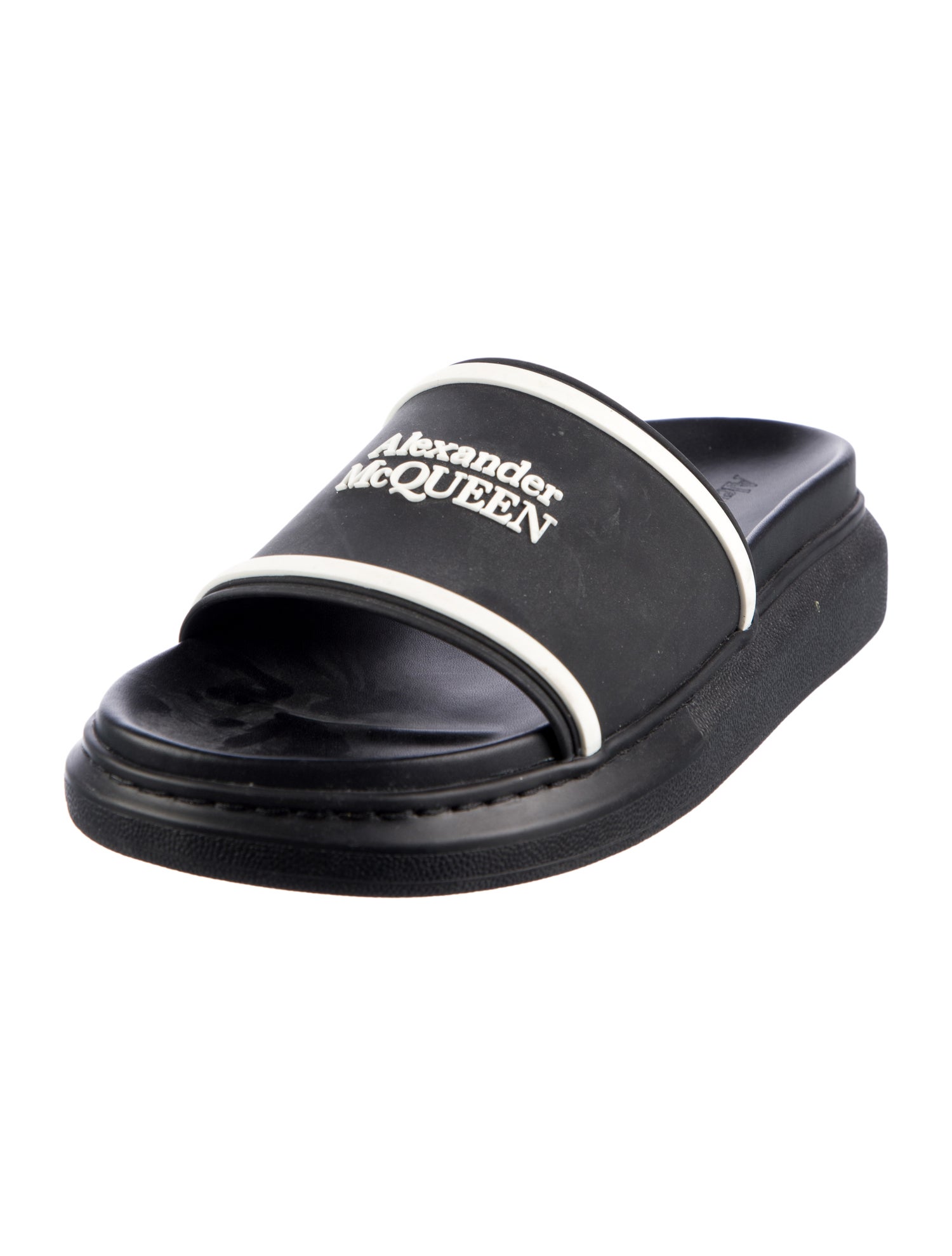 Alexander McQueen Rubber Graphic Print Slides