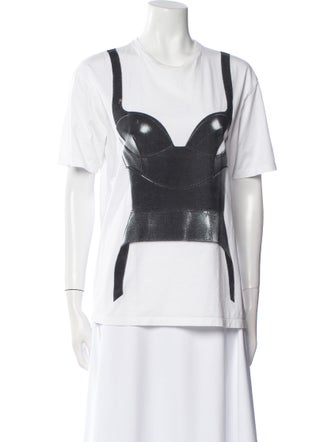Alexander McQueen Graphic Print Scoop Neck T-Shirt