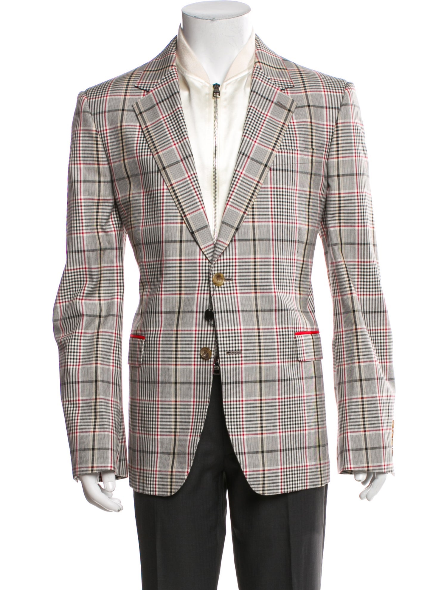 Alexander McQueen Plaid Print Blazer w/ Tags