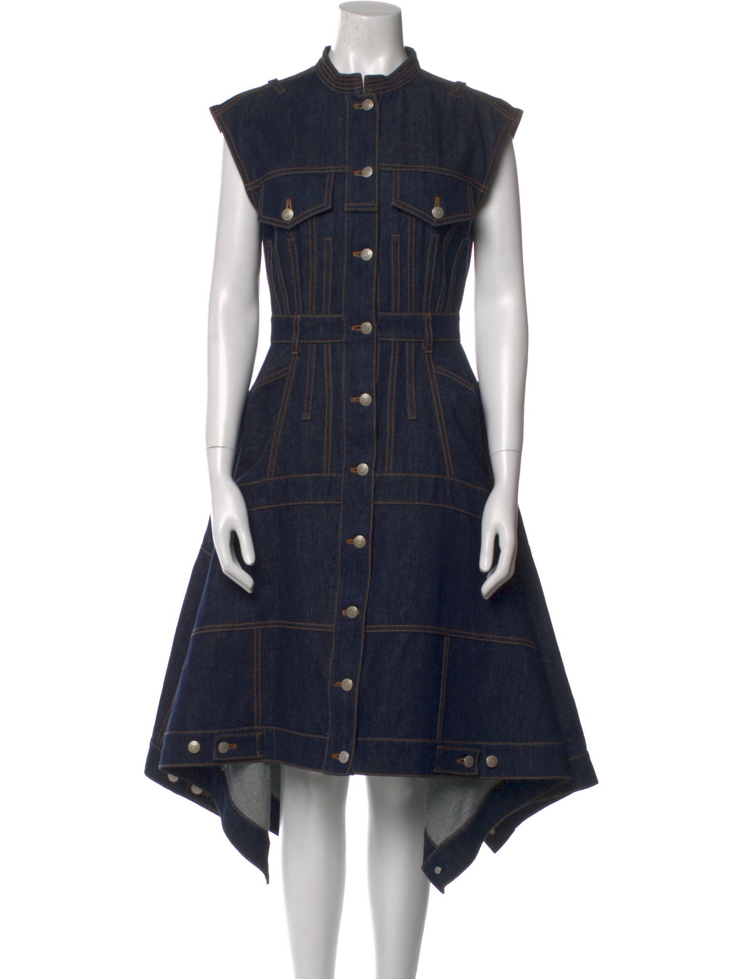 Alexander McQueen Printed Midi Length Dress