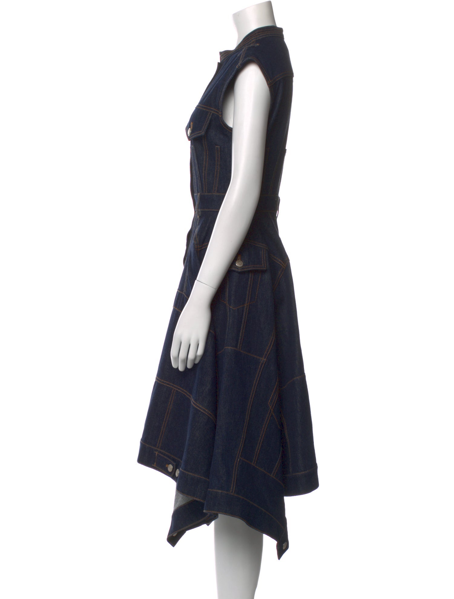 Alexander McQueen Printed Midi Length Dress