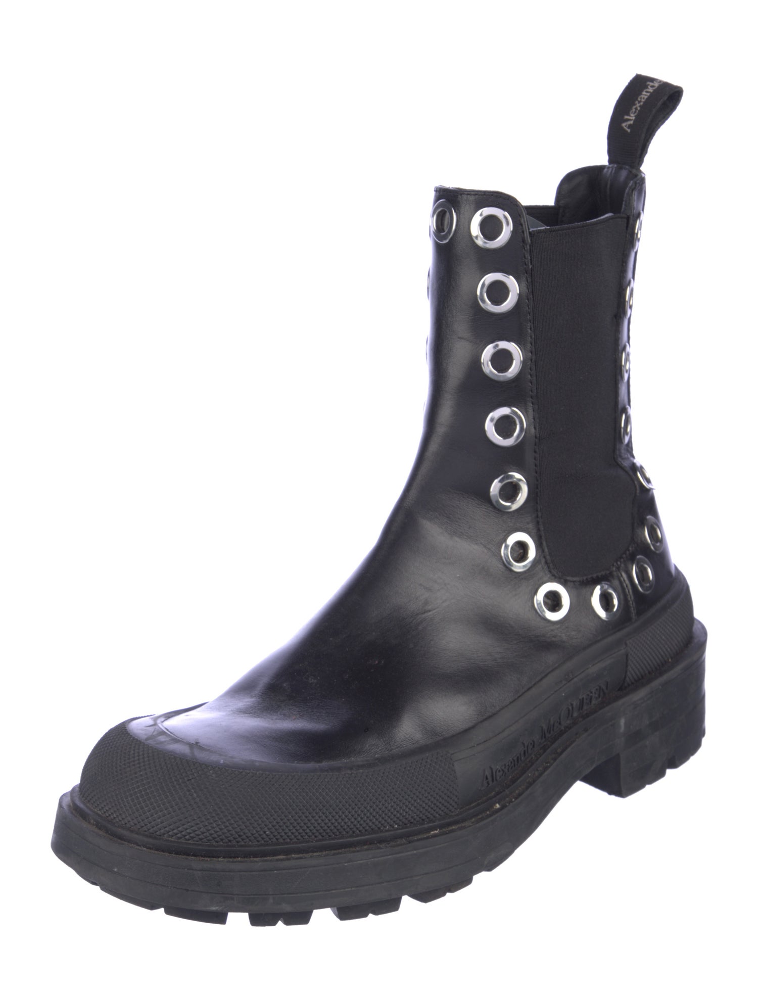 Alexander McQueen Leather Chelsea Boots