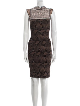 Alexander McQueen Lace Pattern Knee-Length Dress