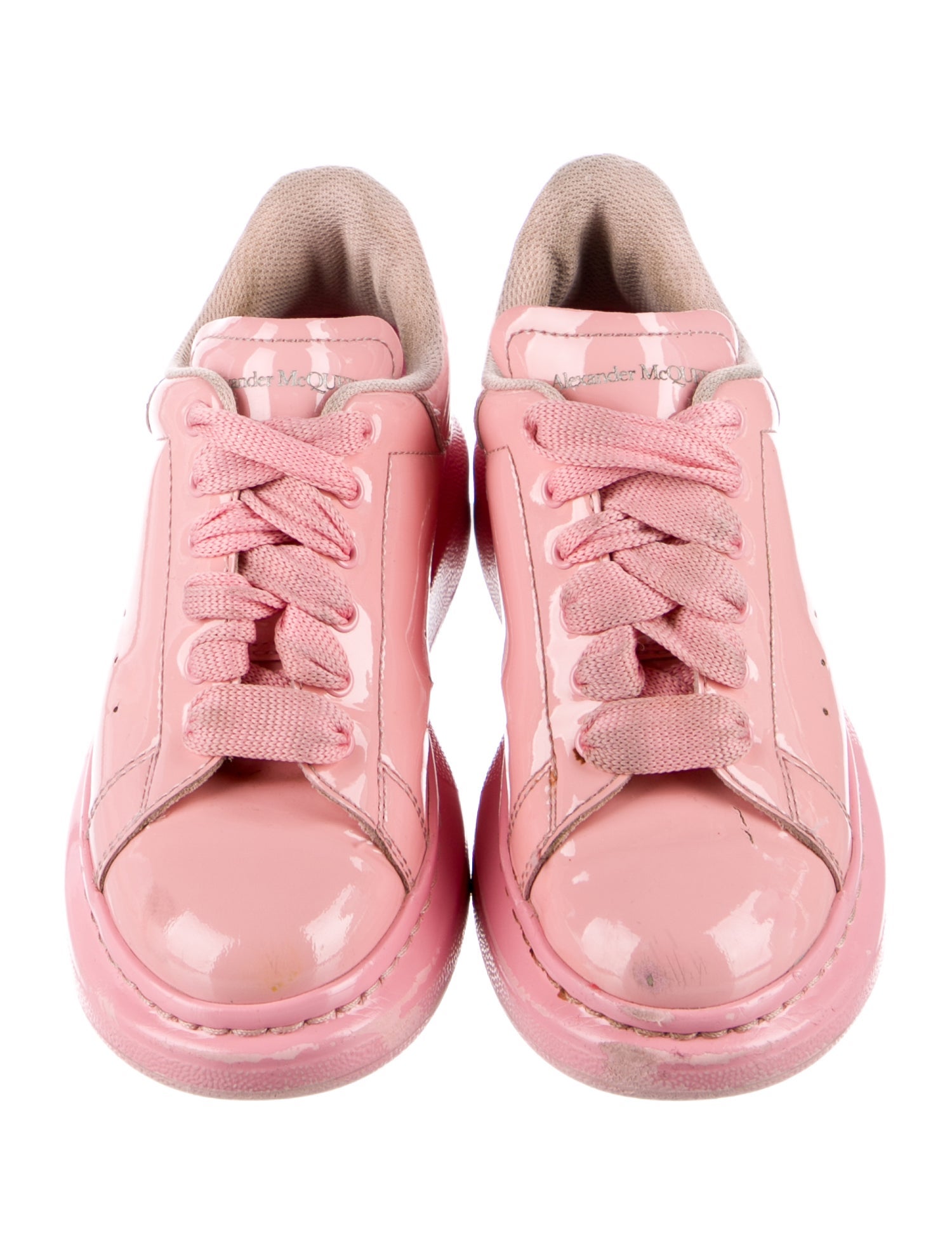 Alexander McQueen Girls' Pink Patent Sneakers