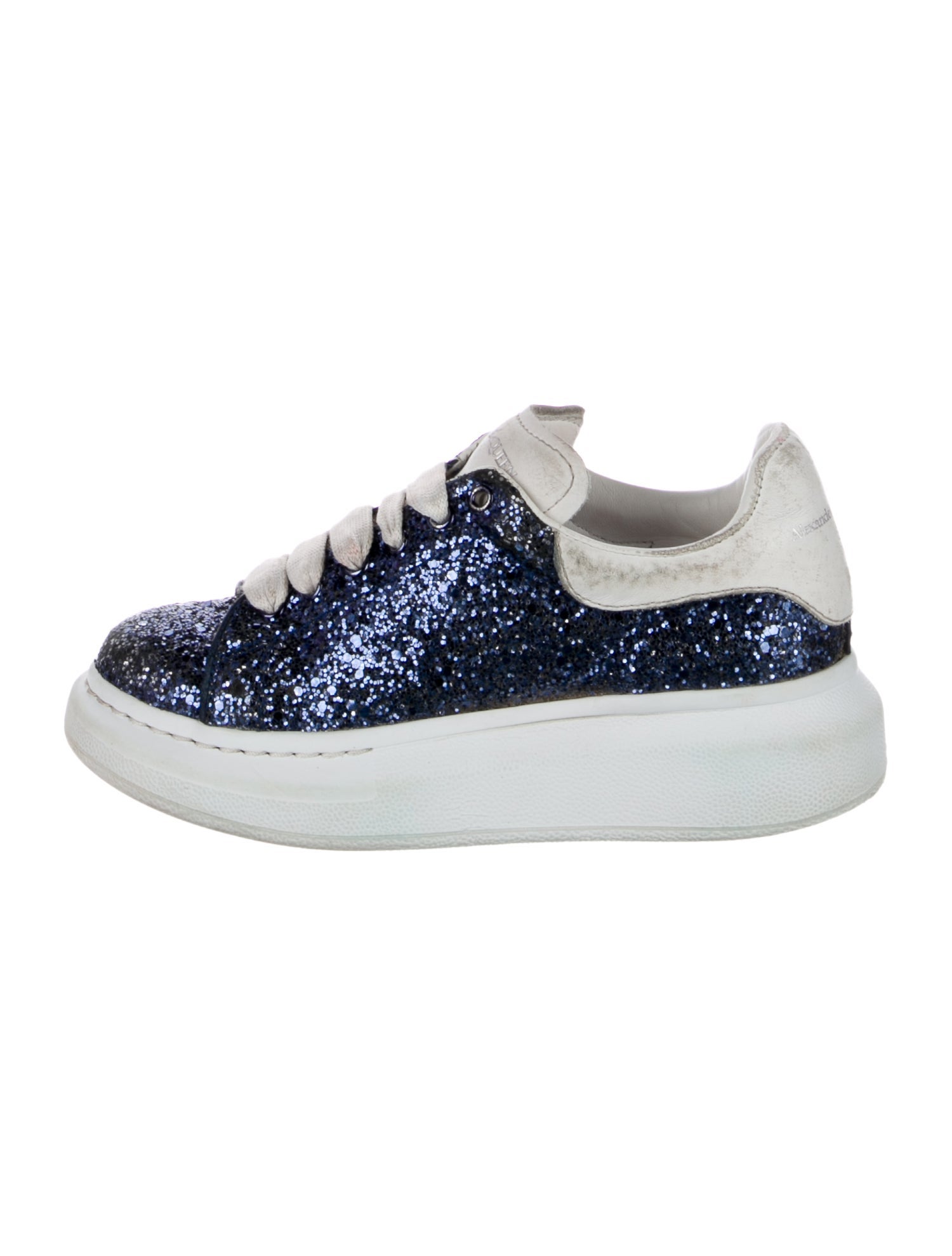 Alexander McQueen Girls' Glitter Leather Low Top Sneaker