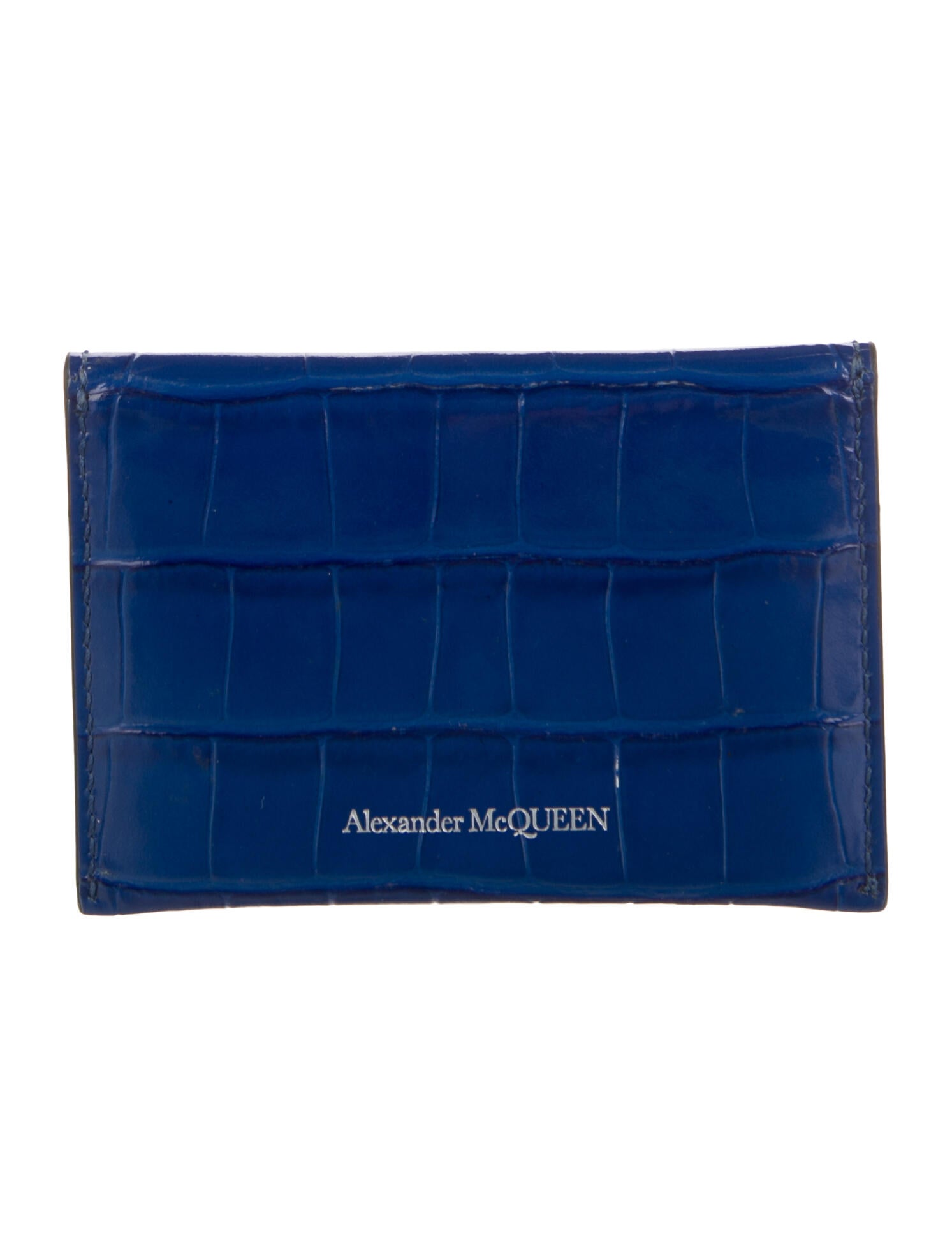 Alexander McQueen Embossed Leather Card Holder