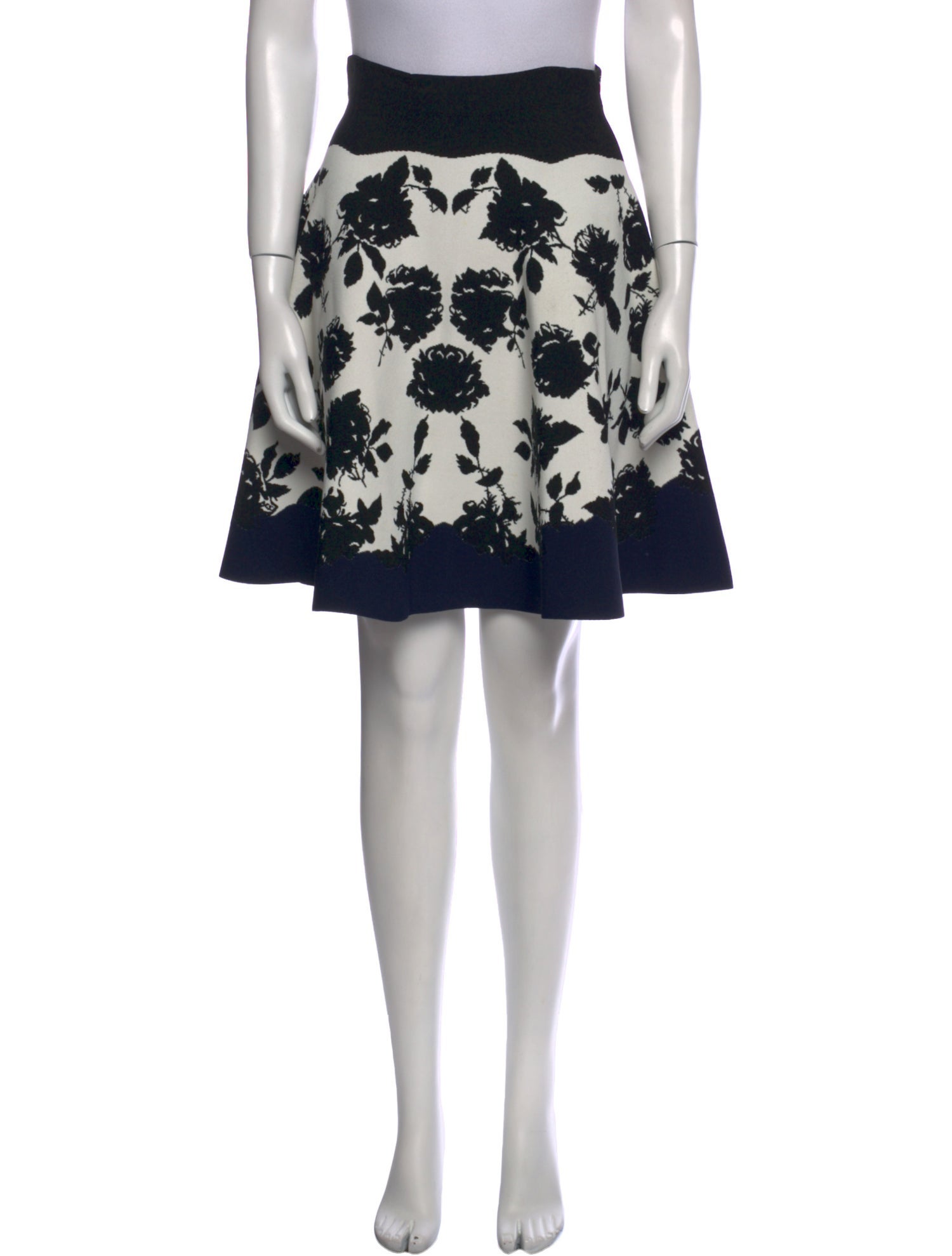 Alexander McQueen Floral Print Knee-Length Skirt