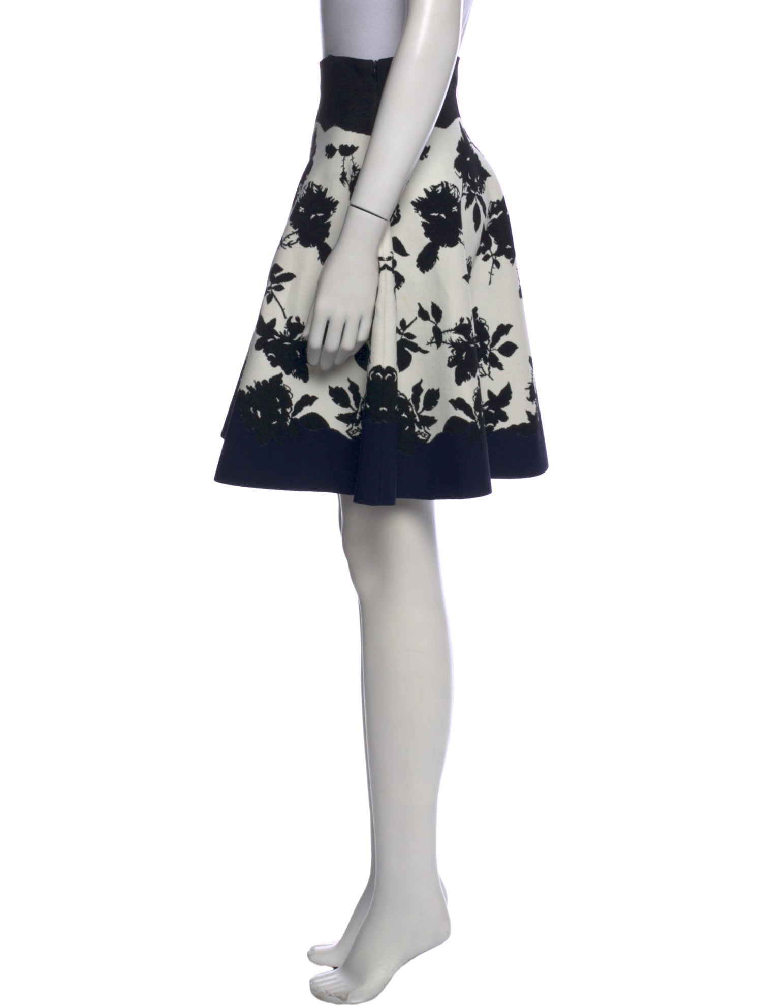 Alexander McQueen Floral Print Knee-Length Skirt