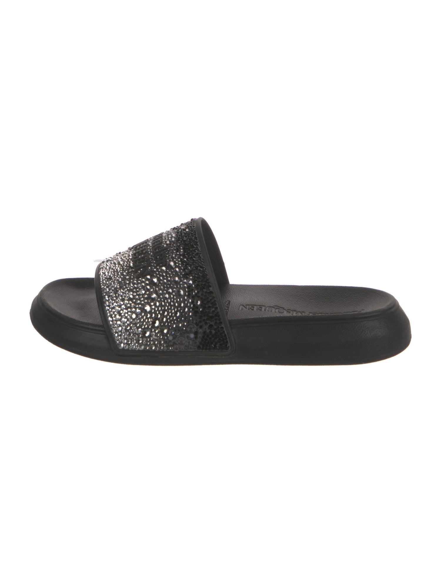 Alexander McQueen Rubber Crystal Embellishments Slides
