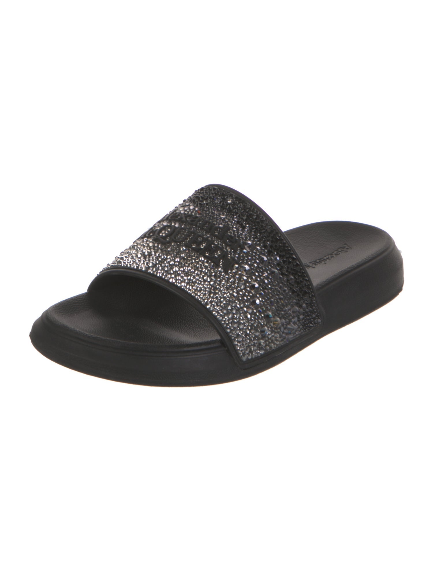 Alexander McQueen Rubber Crystal Embellishments Slides