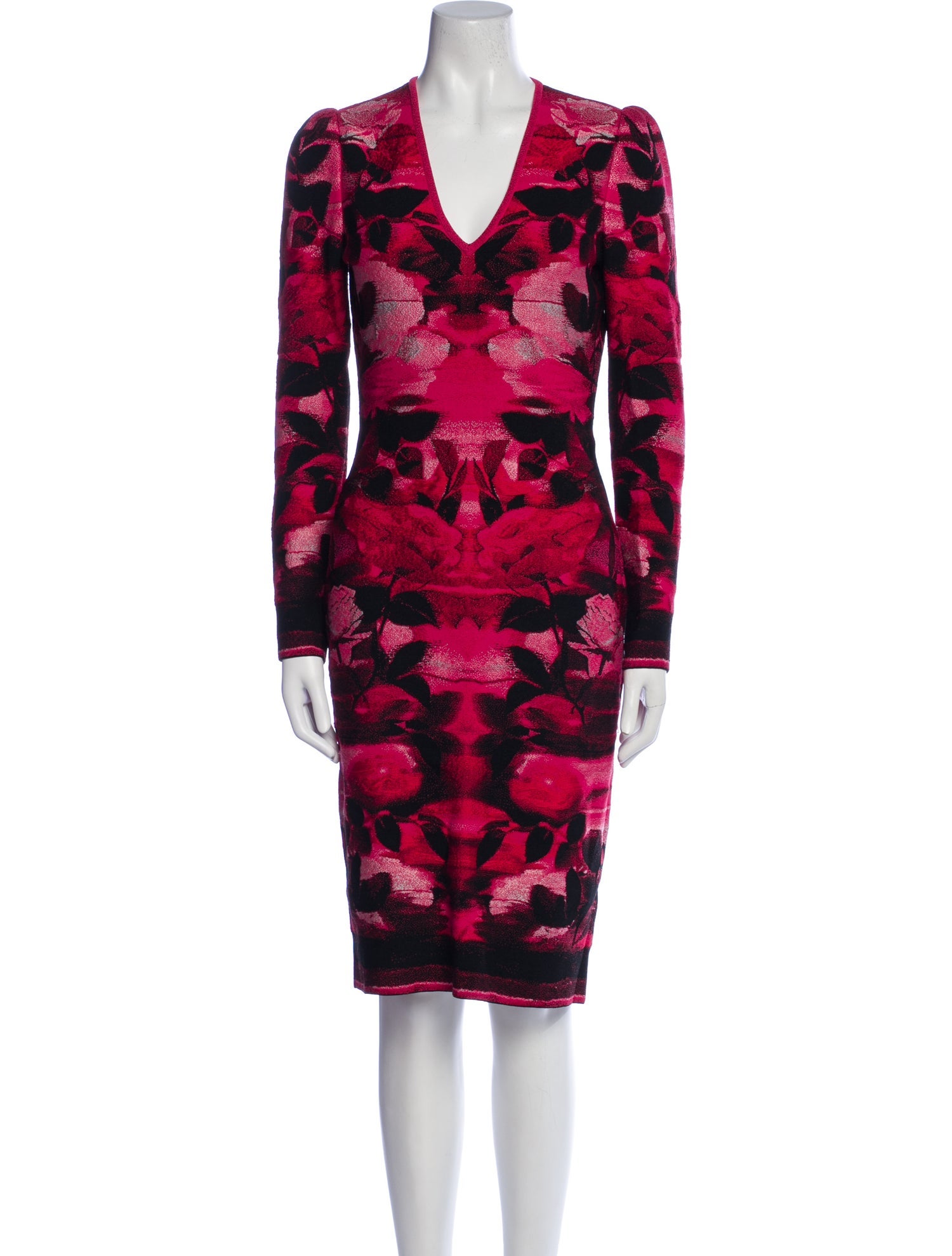 Alexander McQueen Silk Knee-Length Dress