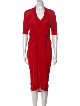 Alexander McQueen Wool Midi Length Dress
