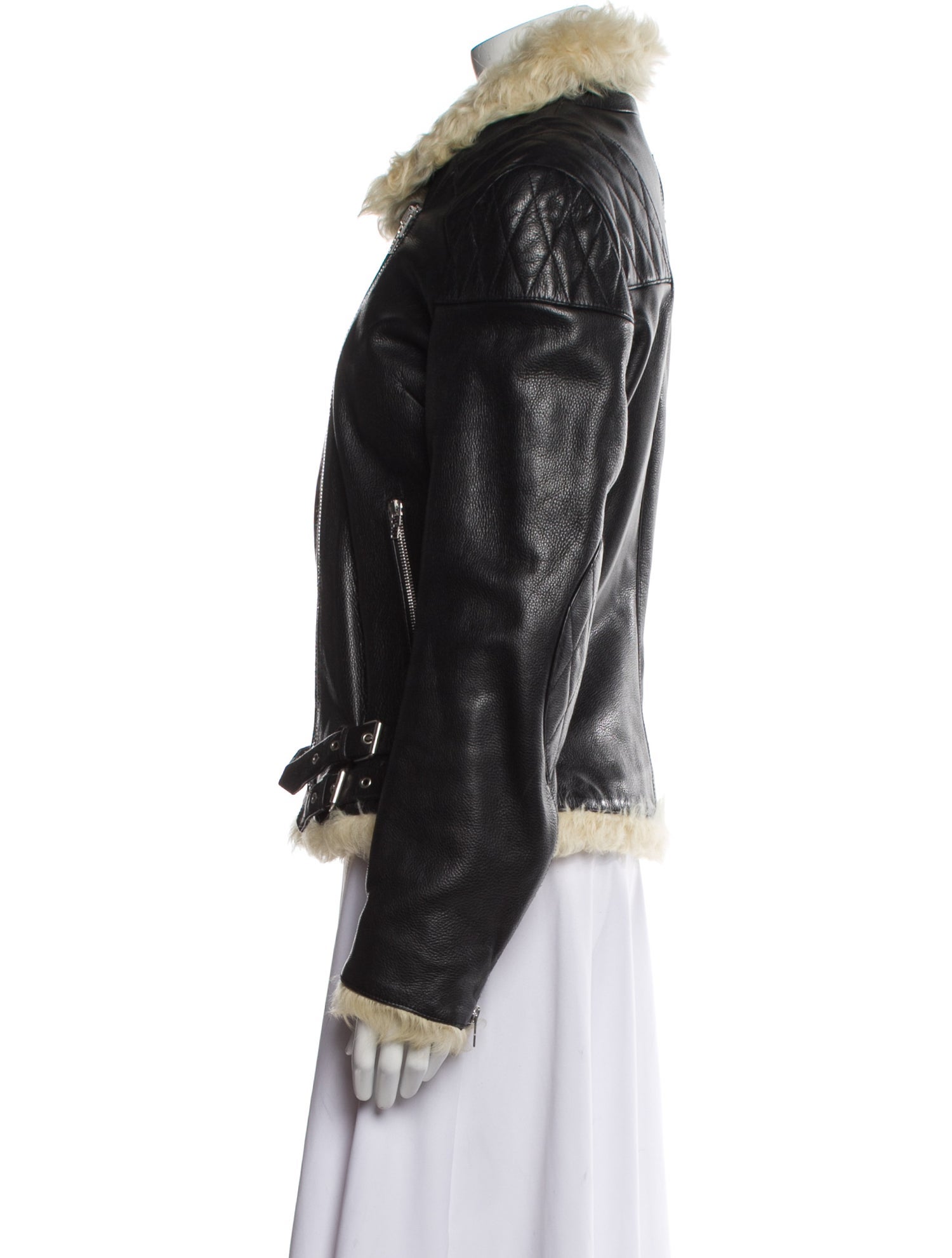 Alexander McQueen Leather Fur Jacket