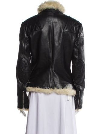 Alexander McQueen Leather Fur Jacket