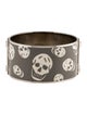 Alexander McQueen Enamel Wide Skull Bangle