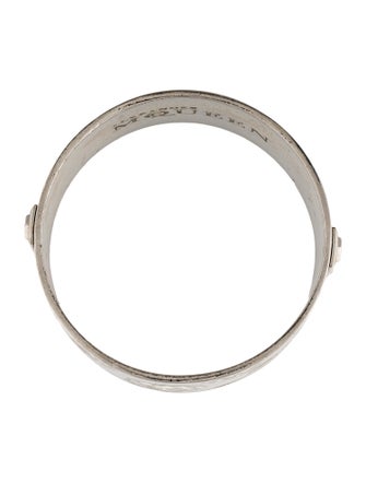 Alexander McQueen Enamel Wide Skull Bangle