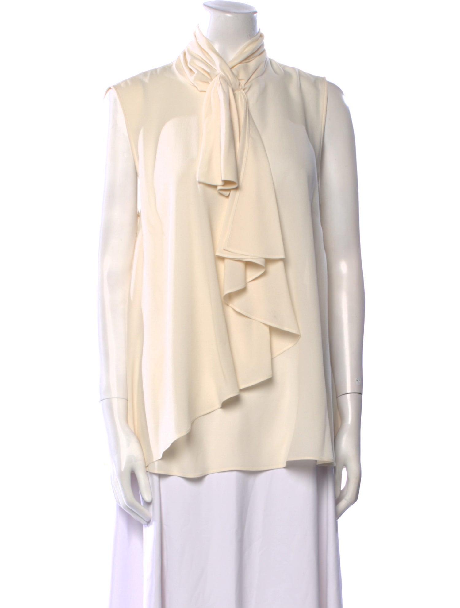 Alexander McQueen Silk Mock Neck Blouse