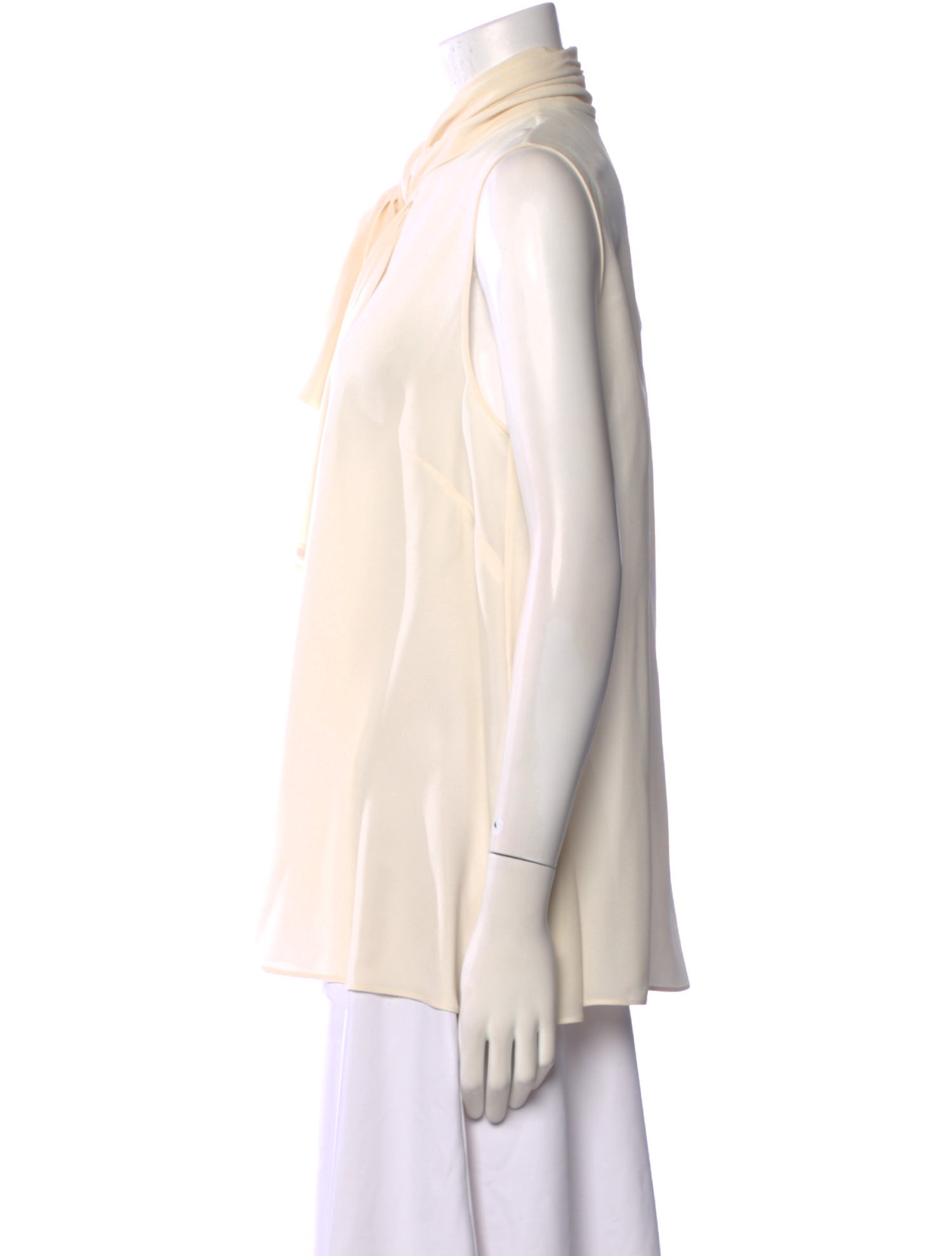 Alexander McQueen Silk Mock Neck Blouse