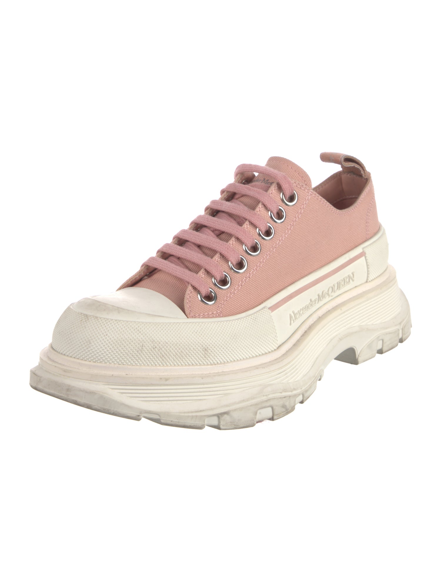 Alexander McQueen Canvas Colorblock Pattern Sneakers