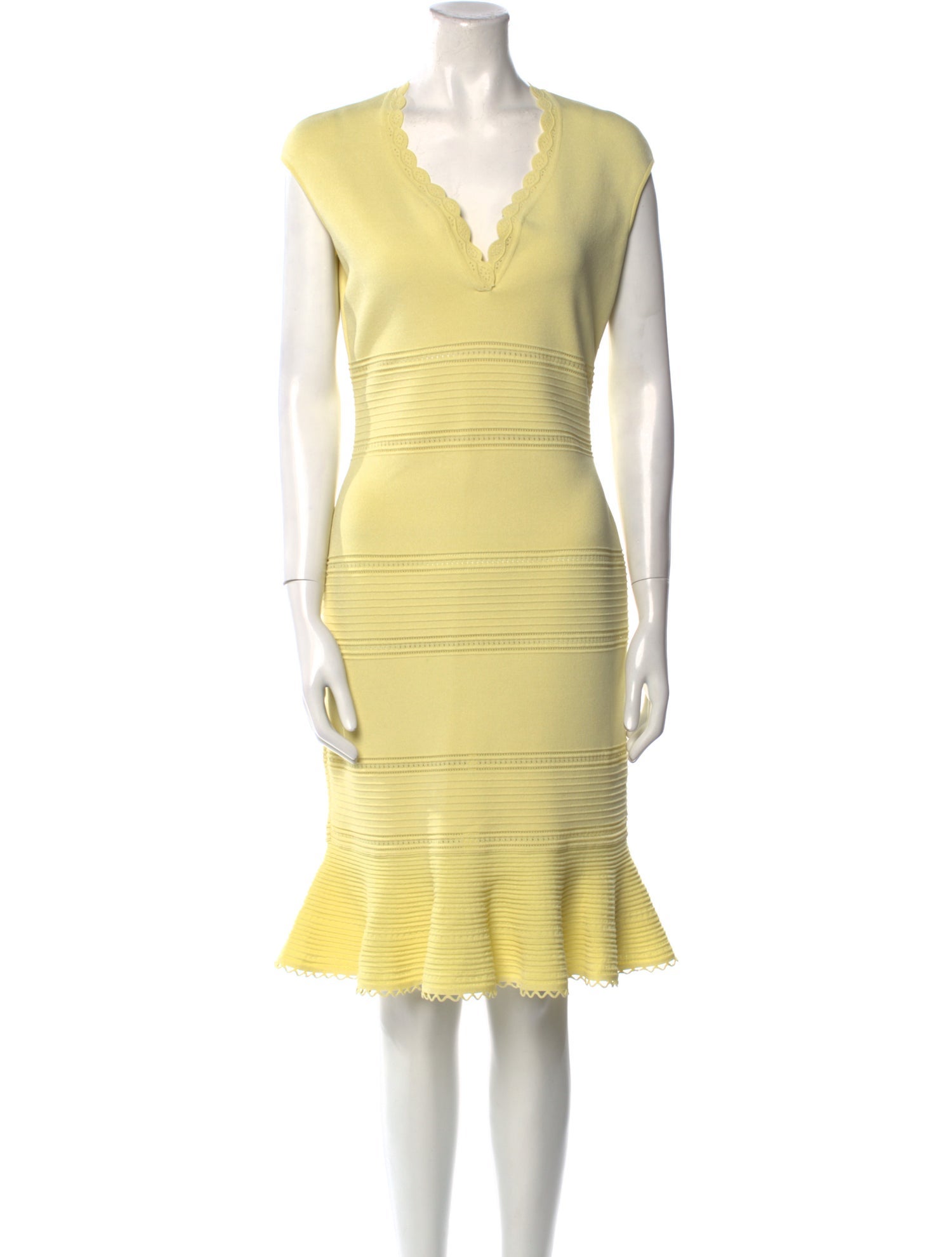 Alexander McQueen V-Neck Knee-Length Dress