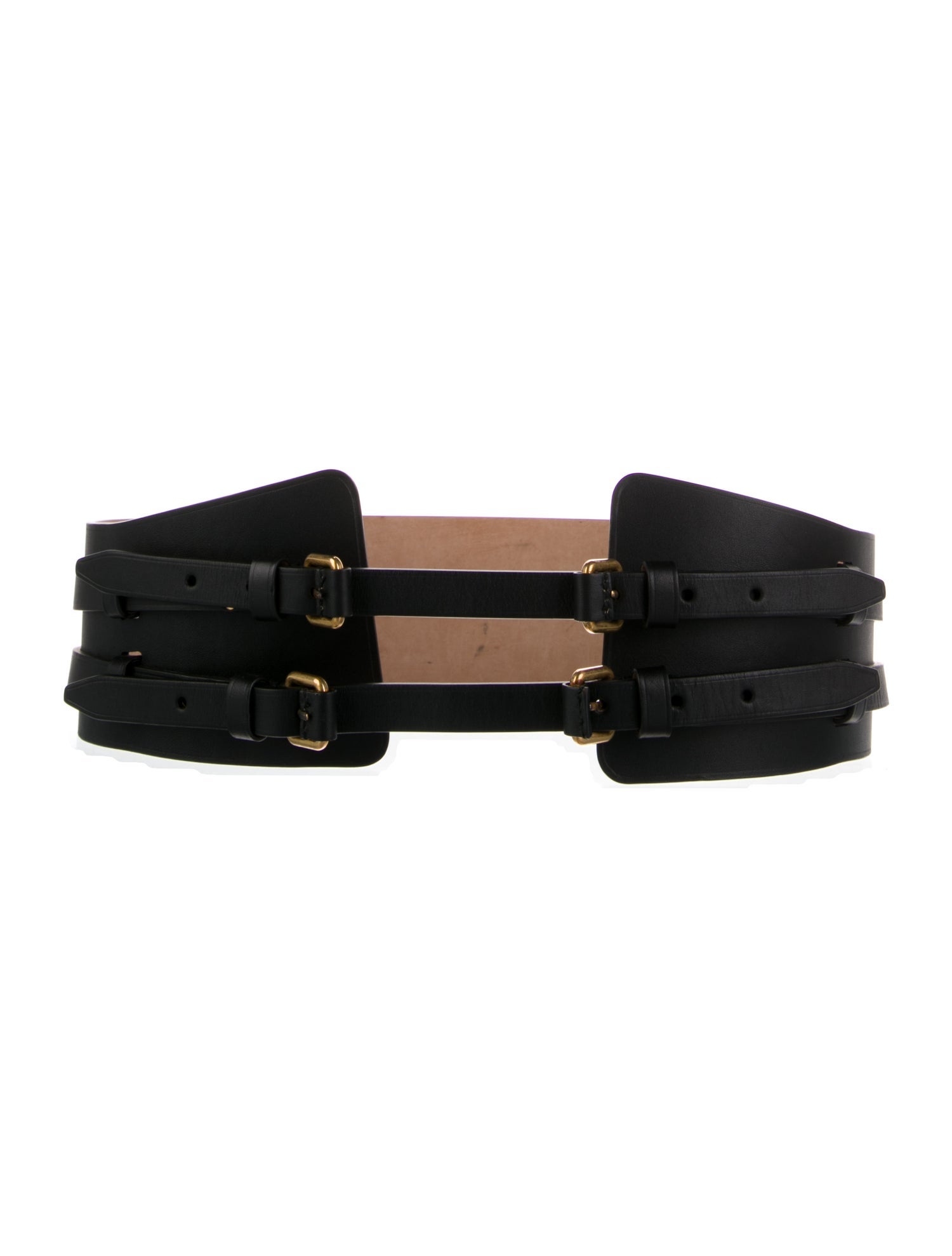 Alexander McQueen Wide Leather Waist Belt