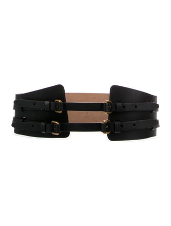 Alexander McQueen Wide Leather Waist Belt
