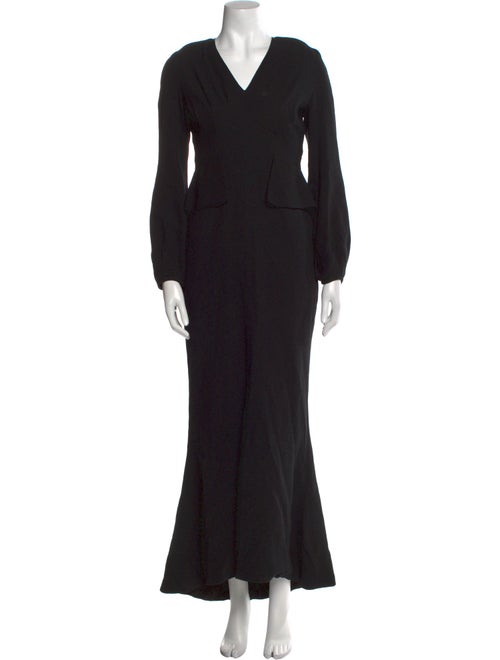 Alexander McQueen V-Neck Long Dress