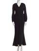 Alexander McQueen V-Neck Long Dress