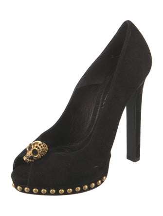 Alexander McQueen Skull Suede Pumps