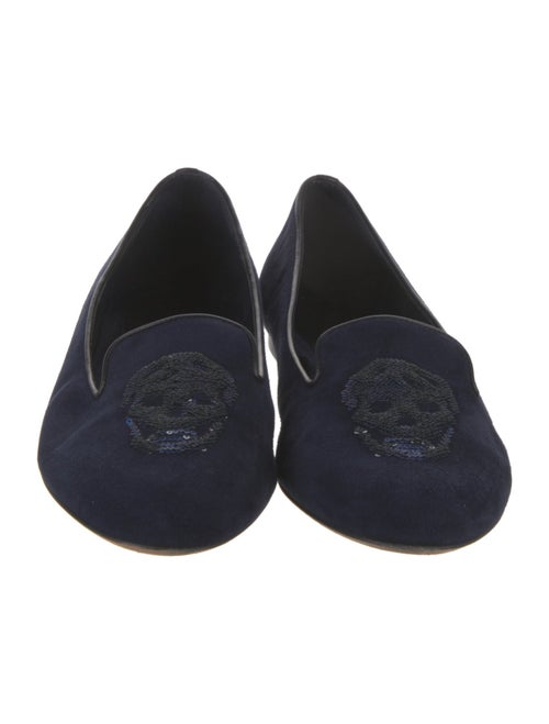 Alexander McQueen Skull Suede Loafers