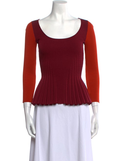 Alexander McQueen Wool Scoop Neck Top