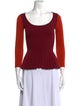Alexander McQueen Wool Scoop Neck Top