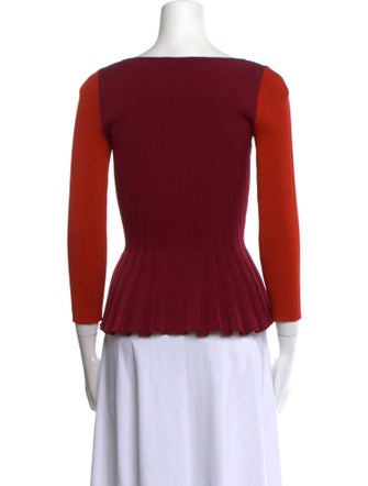 Alexander McQueen Wool Scoop Neck Top