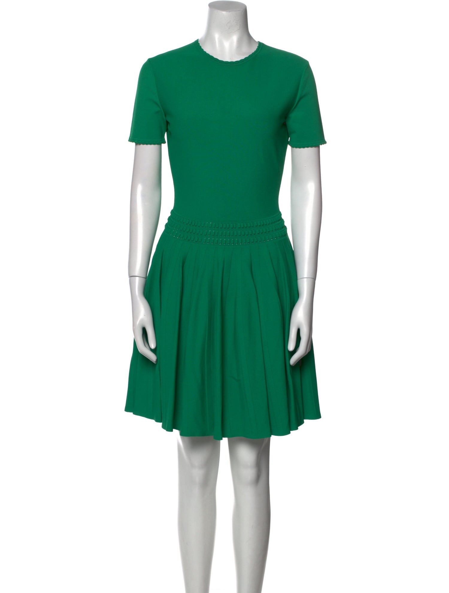 Alexander McQueen Crew Neck Mini Dress